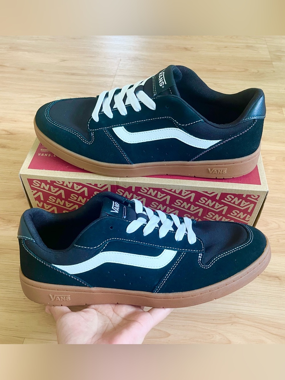 Vans Ryland LS Suede Canvas Black Gum Shoes Mens 12.0 US